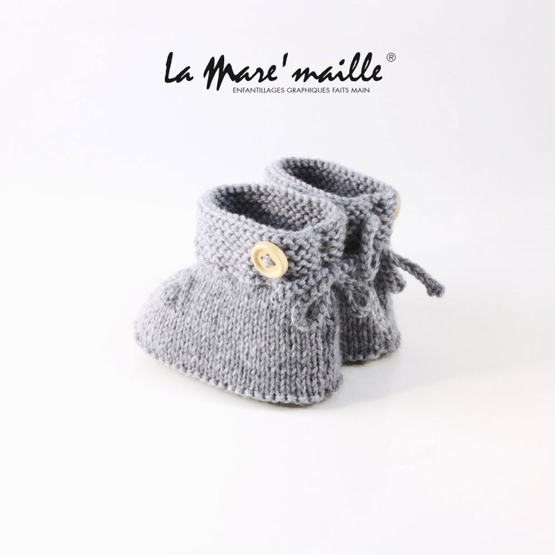 Bottes de marin maille bébé laine bleue hommage à Aigle Bottes de marin maille bébé laine bleue hommage à Aigle