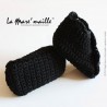Chaussons bébé crochet coton noir