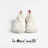 Chaussons bébé maille laine Alpaga beige