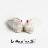 Chaussons bébé maille laine Alpaga beige