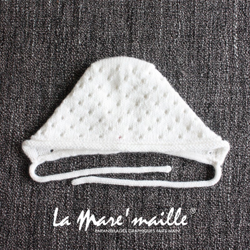 Bonnet Bébé Fait Main - Taille 0/3 Mois - Couleur Beige - Béguin Neuf Avec étiquettes