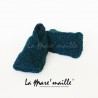 Chaussons bébé maille laine Alpaga bleu