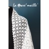 Châle en coton blanc façon dentelle au crochet fait main