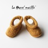 Chaussons bébé laine Merinos couleur miel