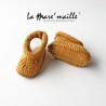 Chaussons bébé laine Merinos couleur miel