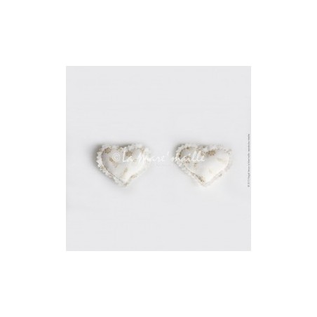Pince cheveux beige fleuri 3