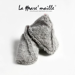 Chaussons bébé maille laine Alpaga gris