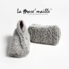 Chaussons bébé maille laine Alpaga gris