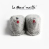 Chaussons bébé maille laine Alpaga gris