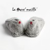 Chaussons bébé maille laine Alpaga gris