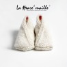 Chaussons bébé maille laine Alpaga beige