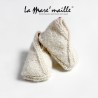 Chaussons bébé maille laine Alpaga beige