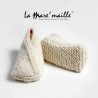 Chaussons bébé maille laine Alpaga beige