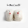 Chaussons bébé maille laine Alpaga beige