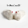 Chaussons bébé maille laine Alpaga beige