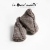 Chaussons bébé maille laine Alpaga taupe