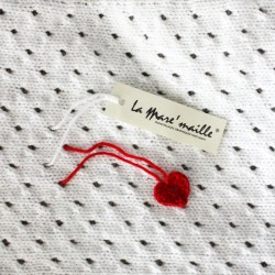 Couverture bébé en laine blanche tricotée main plusieurs couleurs au choix