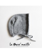 Boutique bonnets de naissance bébé en laine tricot main