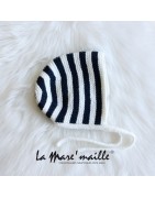 Boutique bonnets béguins bébé maille laine tricotés main